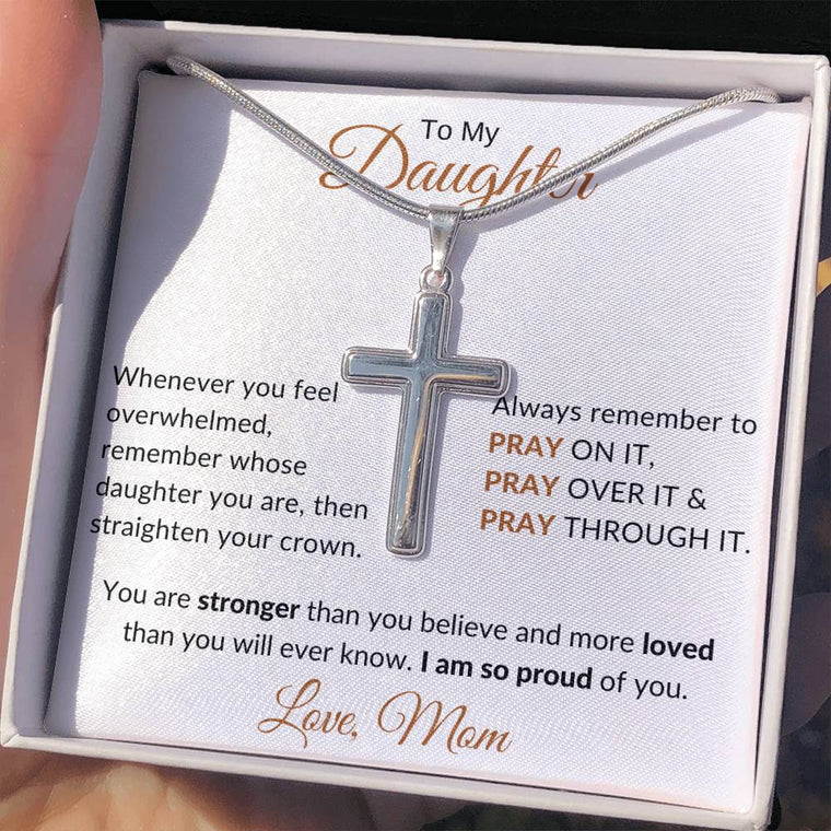 To My Daughter Faith Cross Necklace