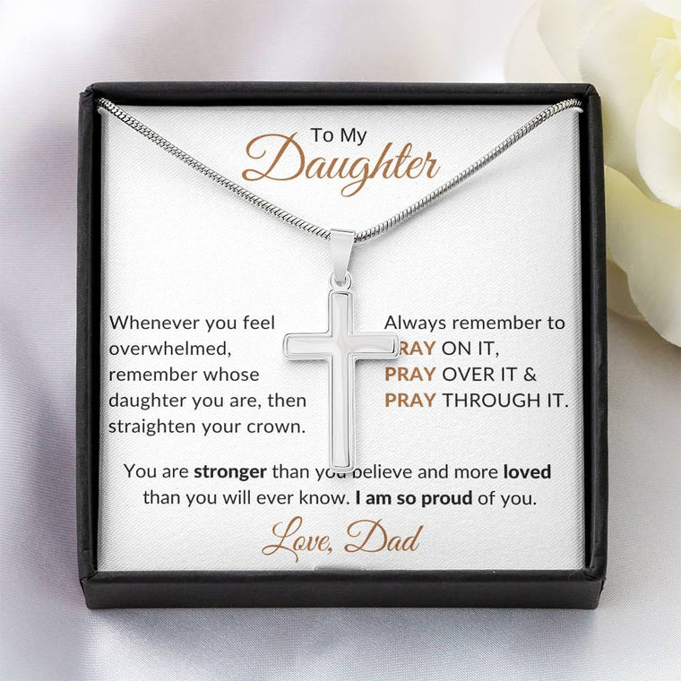 To My Daughter Faith Cross Necklace
