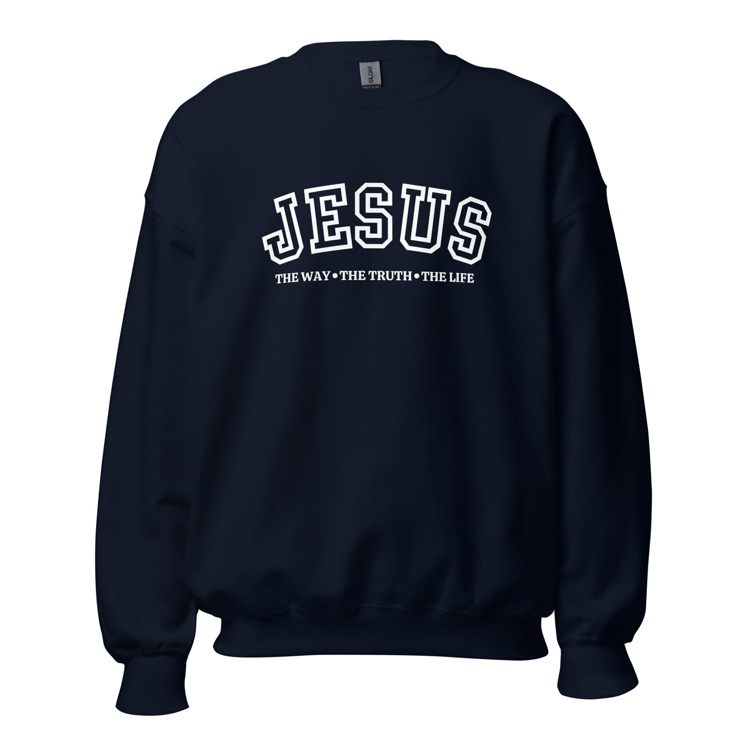 Jesus The Way Unisex Navy Sweatshirt | MAD Apparel