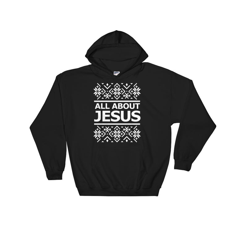 MAD Apparel | Christian Clothing Blue All About Jesus Christmas Hoodie