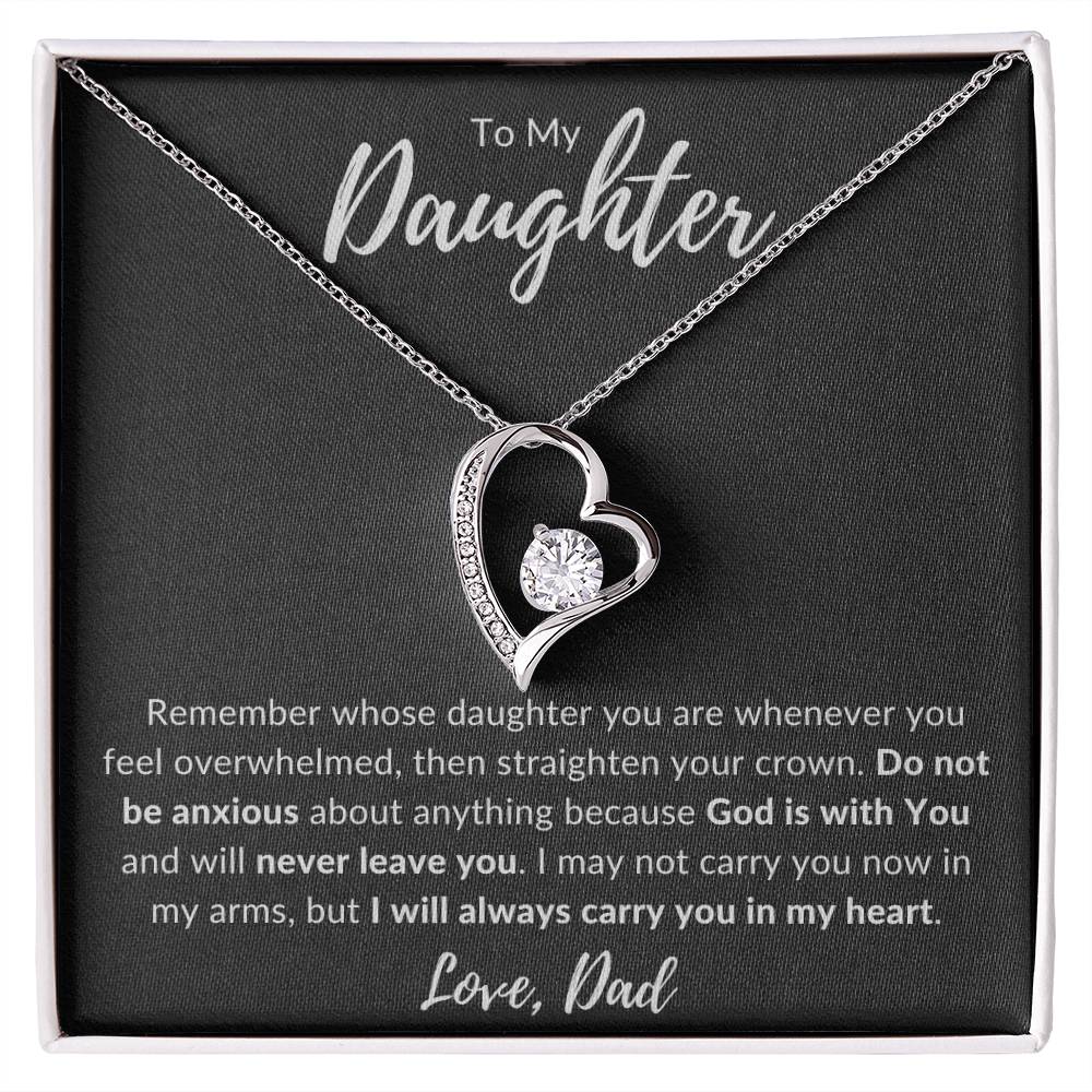 God is with you Heart Necklace