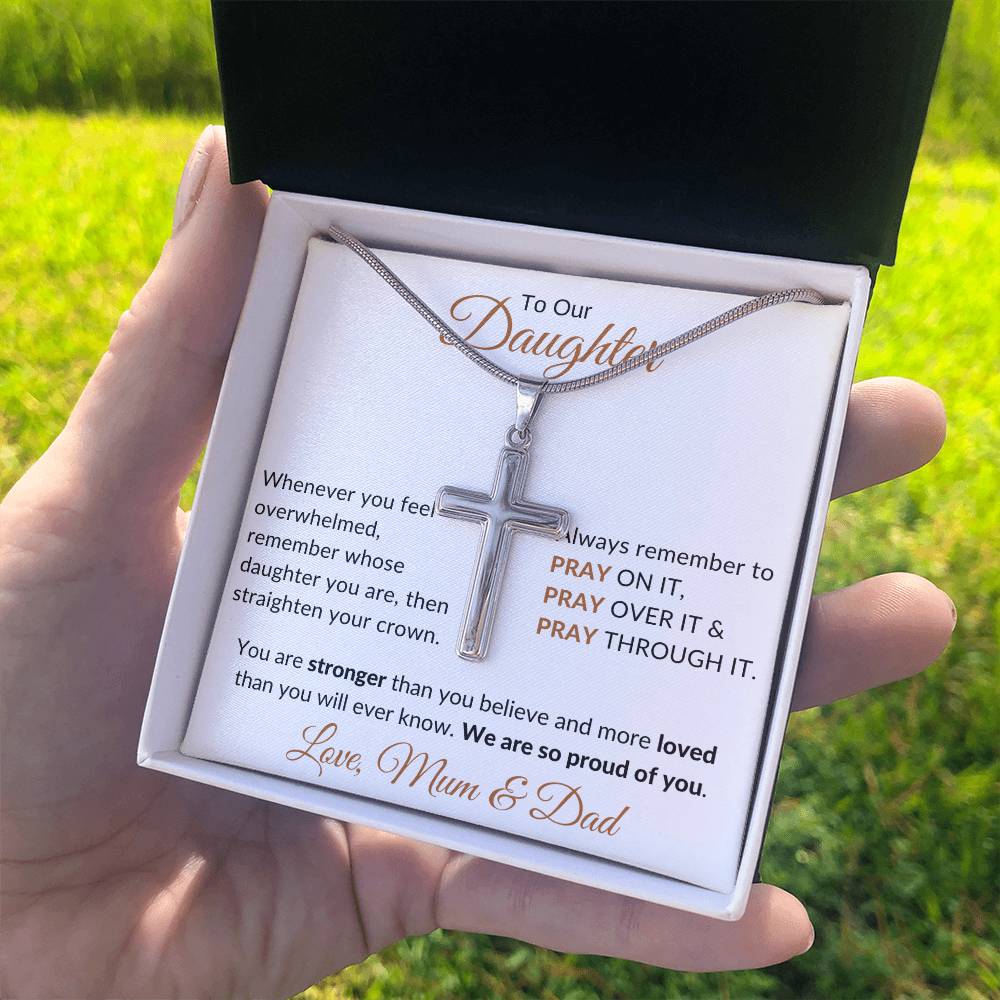 To Our Daughter Faith Cross Necklace | Christmas Gifts