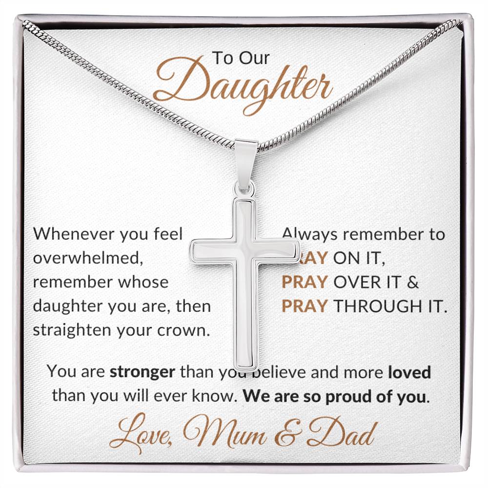 To Our Daughter Faith Cross Necklace | Christmas Gifts