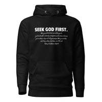 M.A.D Apparel Ltd Hoodies Seek God First Script Faith Hoodie