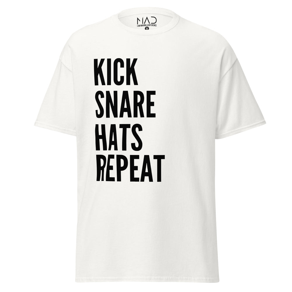 
                  
                    M.A.D Apparel Ltd Tees Kick Snare Hats Repeat Classic Worship T-shirt
                  
                