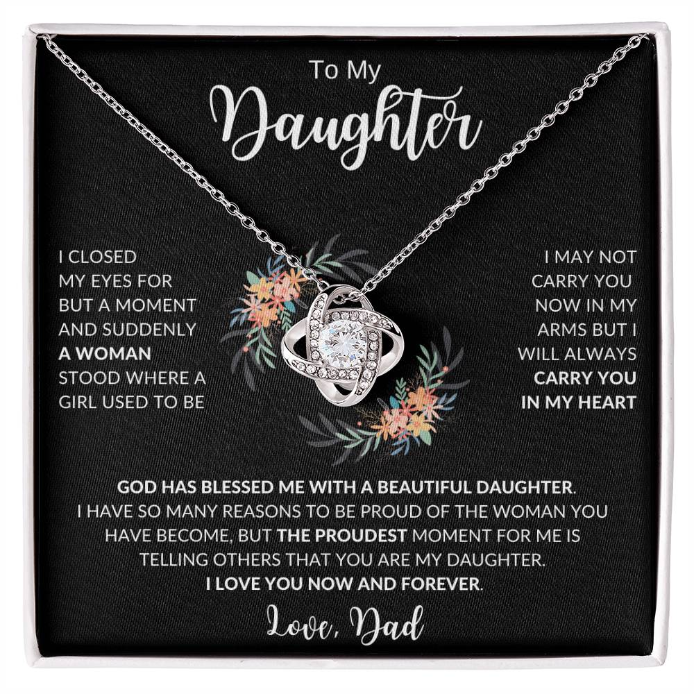 ShineOn Fulfillment Jewelry To My Daughter Love Knot Blessed Necklace