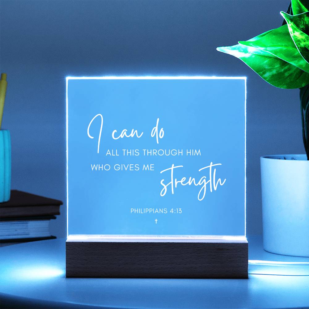 
                  
                    ShineOn Fulfillment Plaque I can do all this through Him Scripture Plaque
                  
                