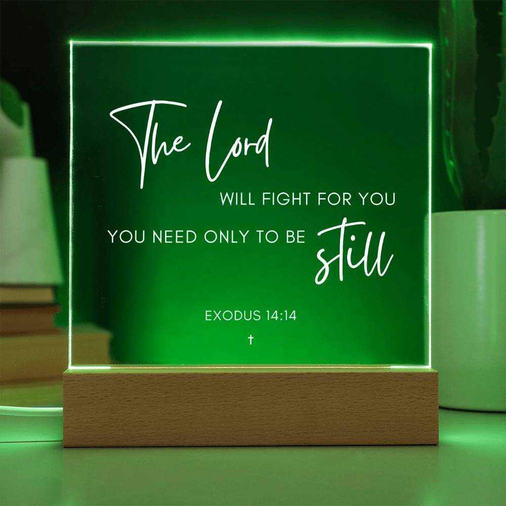 
                  
                    ShineOn Fulfillment Plaque The Lord will fight for you Scripture LED Plaque
                  
                