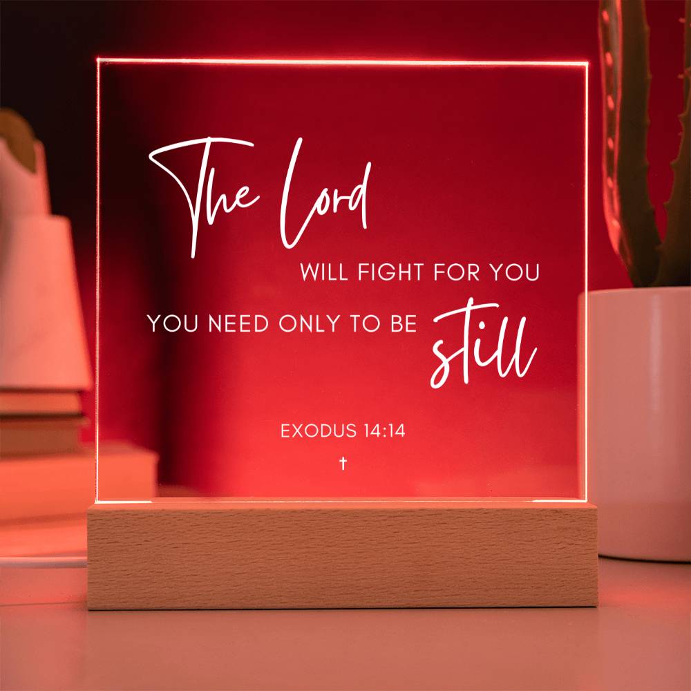 
                  
                    ShineOn Fulfillment Plaque The Lord will fight for you Scripture LED Plaque
                  
                