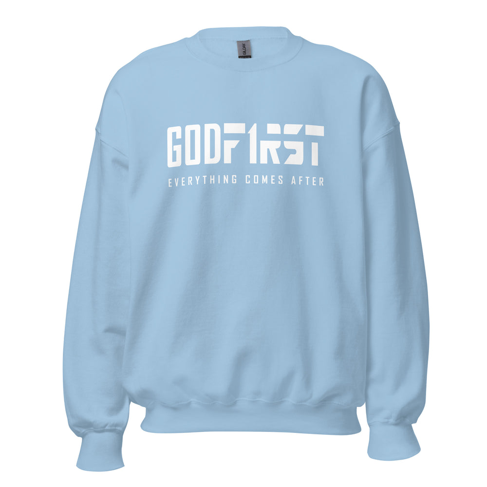 
                      
                        God First Sweatshirt
                      
                    