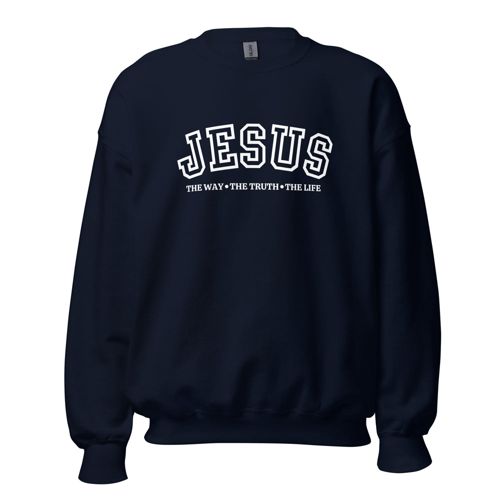 
                      
                        Jesus The Way Unisex Navy Sweatshirt | MAD Apparel
                      
                    