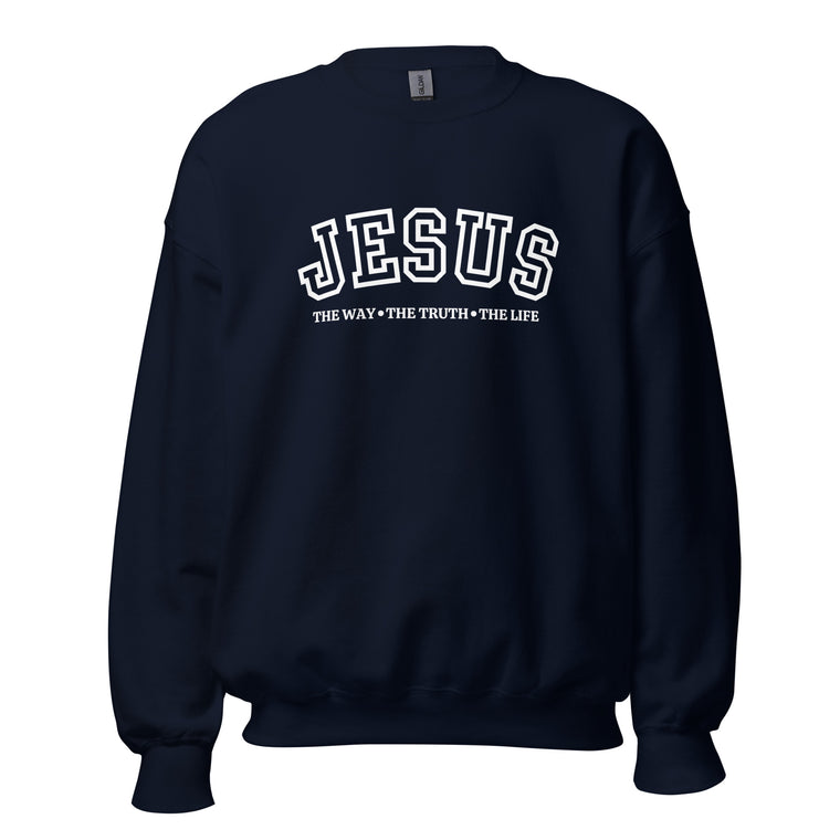 Jesus The Way Unisex Maroon Sweatshirt | MAD Apparel