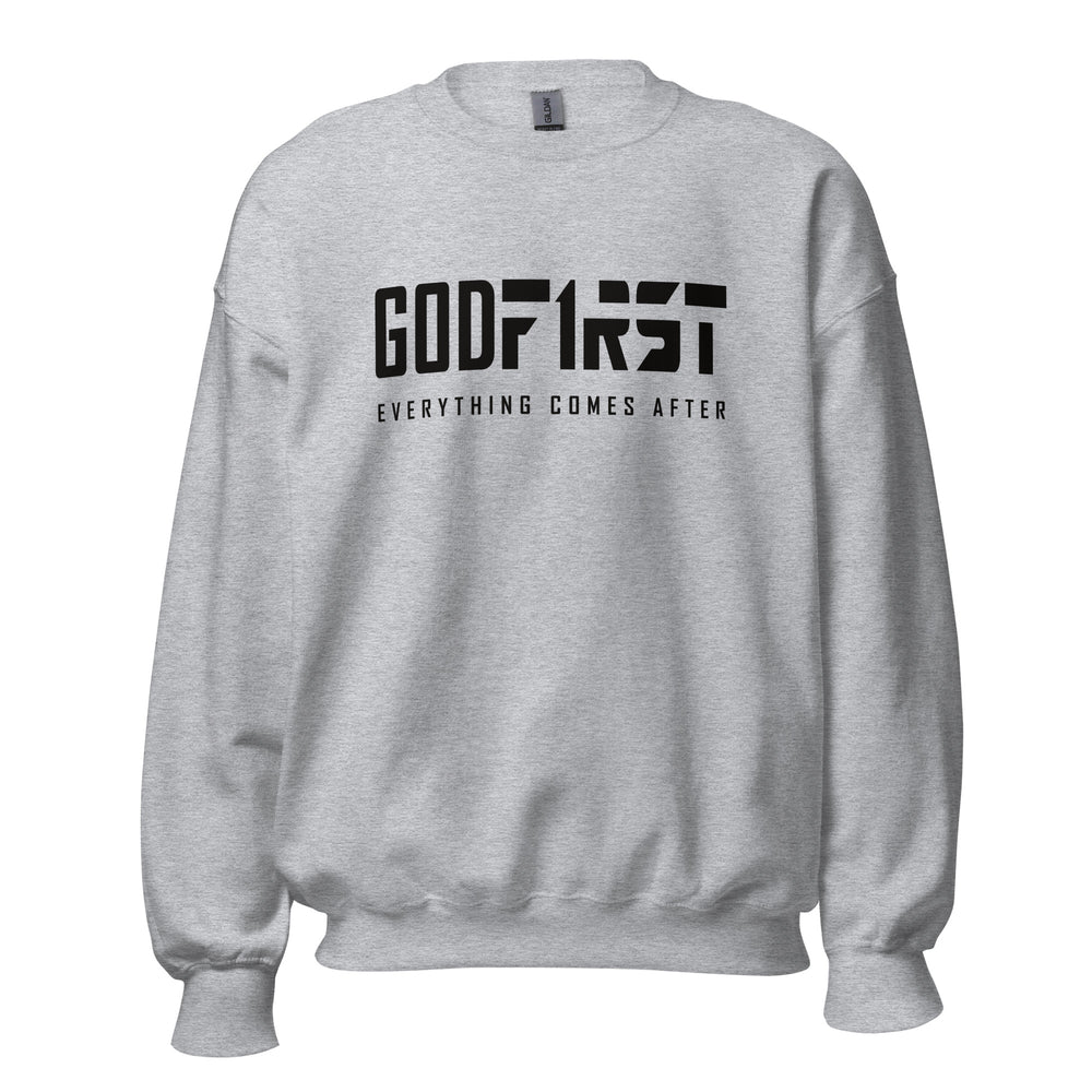 
                      
                        God First Sweatshirt
                      
                    