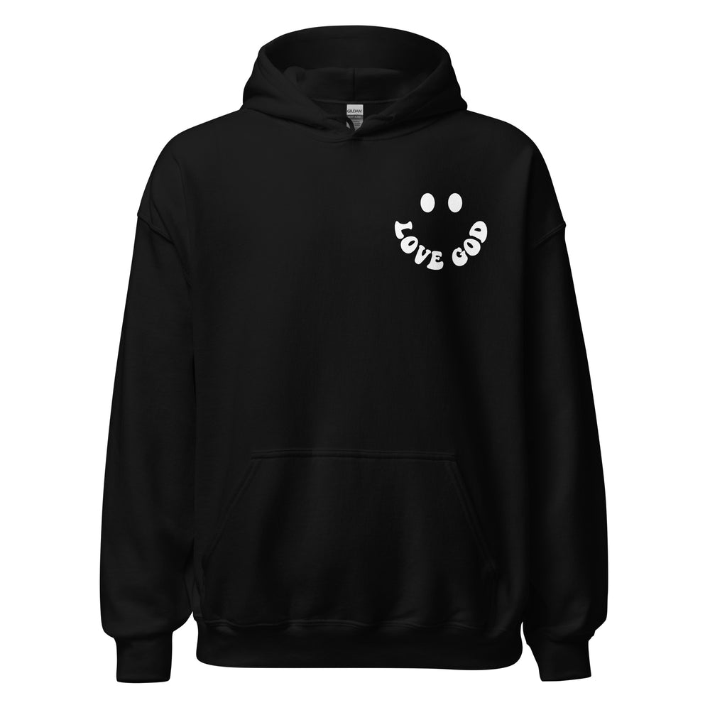 Love God Unisex Black Hoodie | MAD Apparel