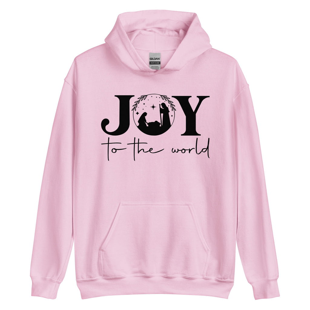 Joy to the world light pink Hoodie | MAD Apparel