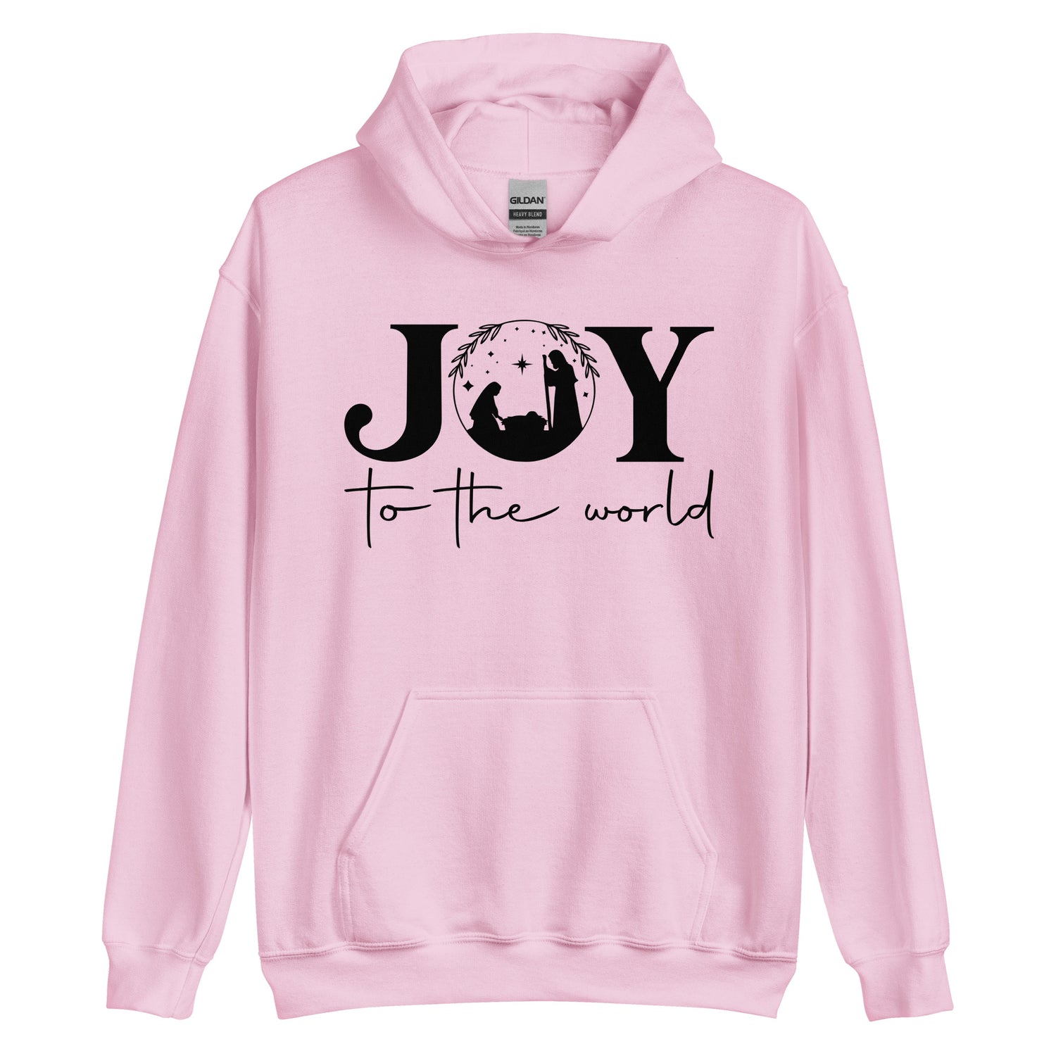 Joy to the world light pink Hoodie | MAD Apparel