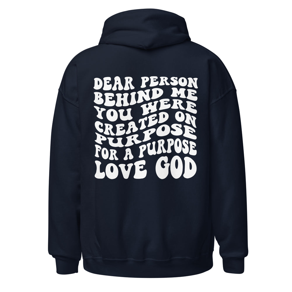 
                      
                        Love God Unisex Dark Blue Hoodie | MAD Apparel
                      
                    