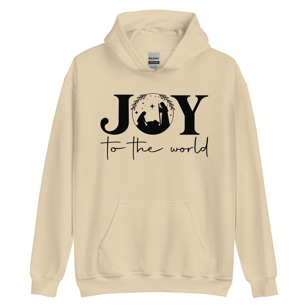 Joy to the world beige Hoodie | MAD Apparel