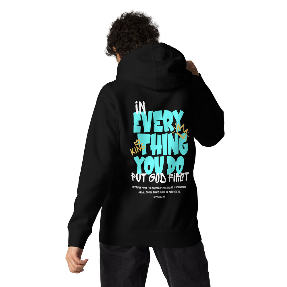 Put God First Black Hoodie | MAD Apparel