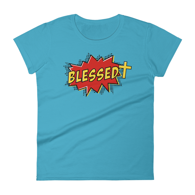 Blessed Pop Art Fitted T Shirt