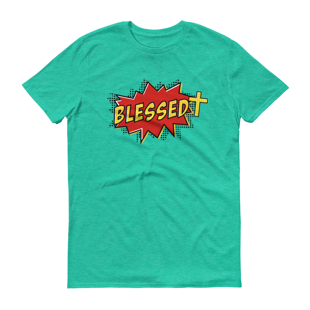 Christian Clothing Green Blessed Design T-shirt