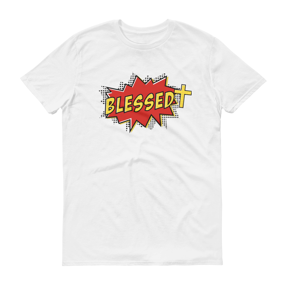 Christian Clothing White Blessed Design T-shirt