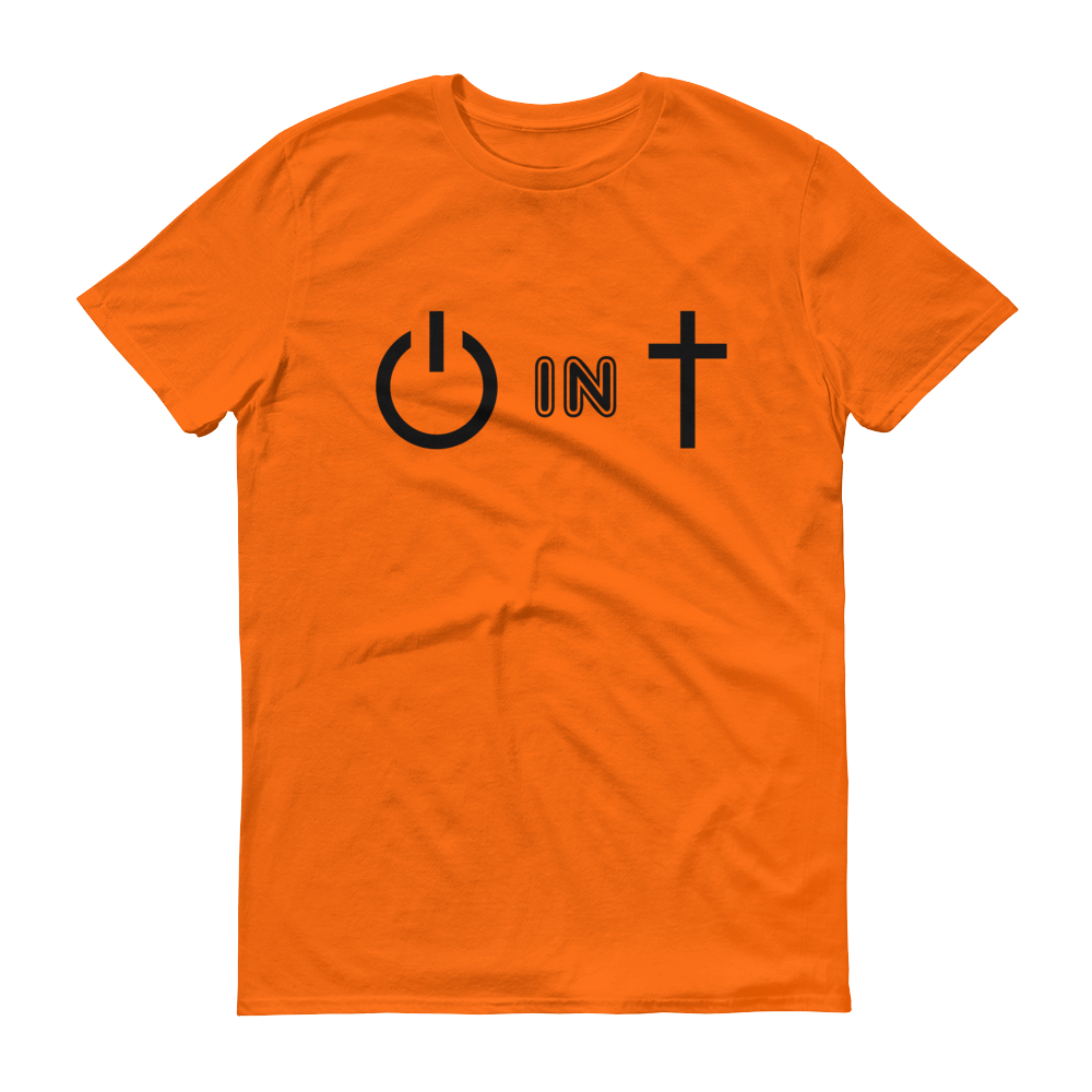 Christian Tees Orange Power In Christ Design Tee