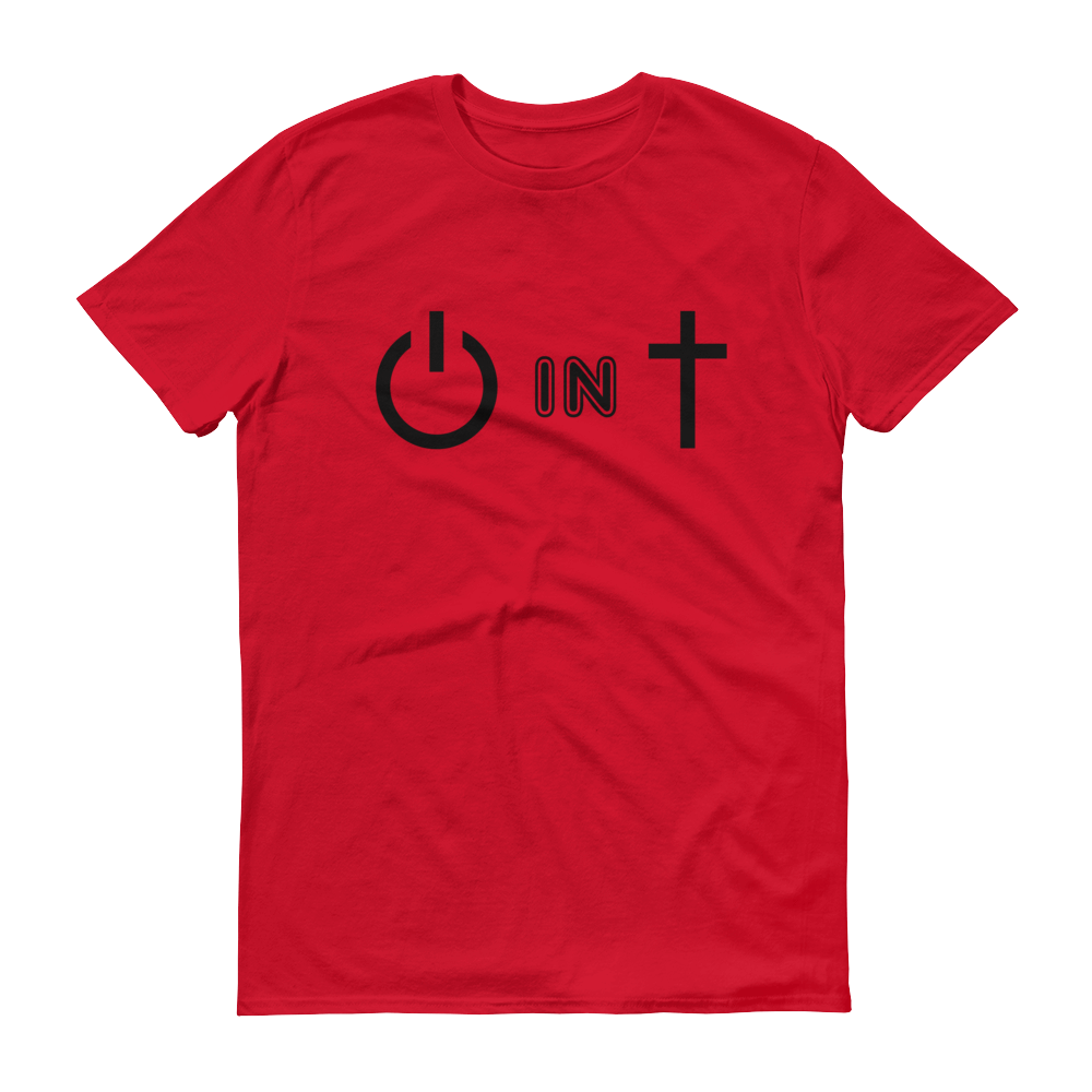 Christian Tees Red Power In Christ Design Tee