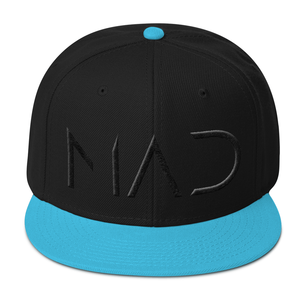 Christian Caps Black/Blue Making a Difference Snapback With Black Lettering