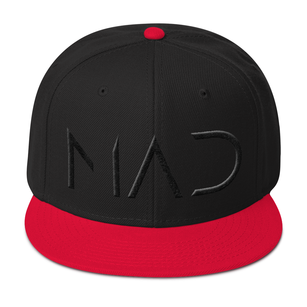 Christian Caps Black/Red Making a Difference Snapback With Black Lettering