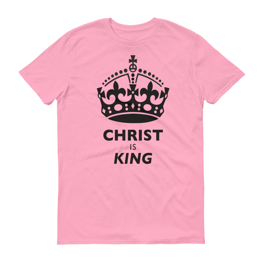 Christian Clothing Pink Christ is King Design Tee