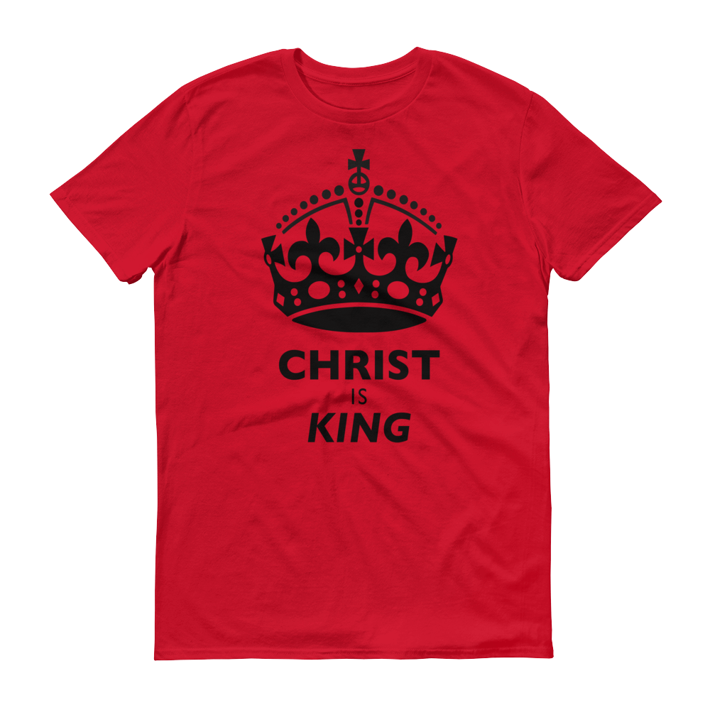 Christian Clothing Red Christ is King Design Tee