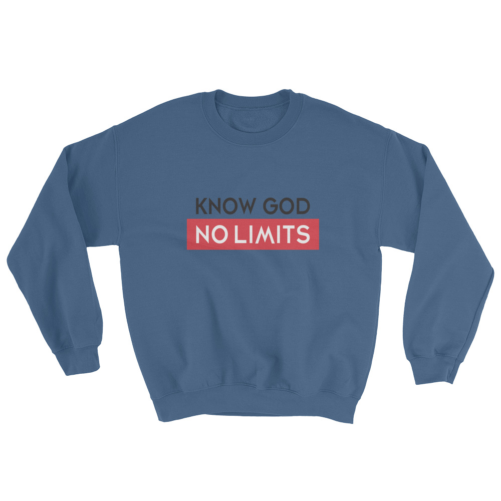 Christian Clothing Blue Know God Design Sweatshirt