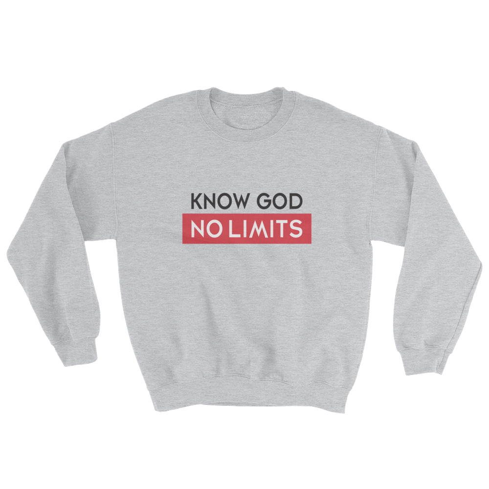 Christian Clothing Grey Know God Design Sweatshirt