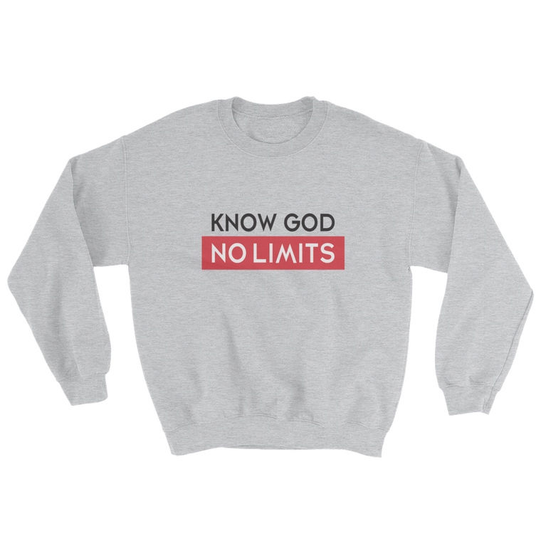 Christian Clothing White Know God Design Sweatshirt