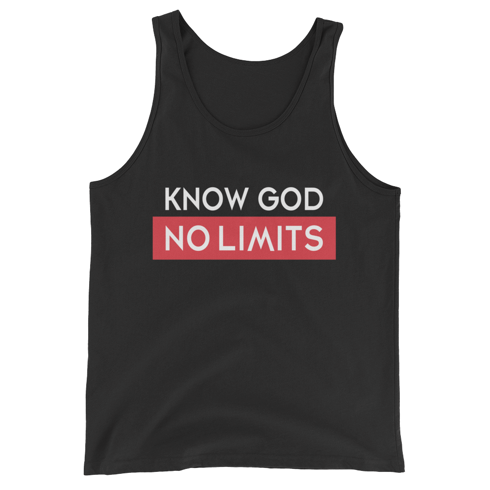 Christian Clothing Black Know God Design Tank Tops