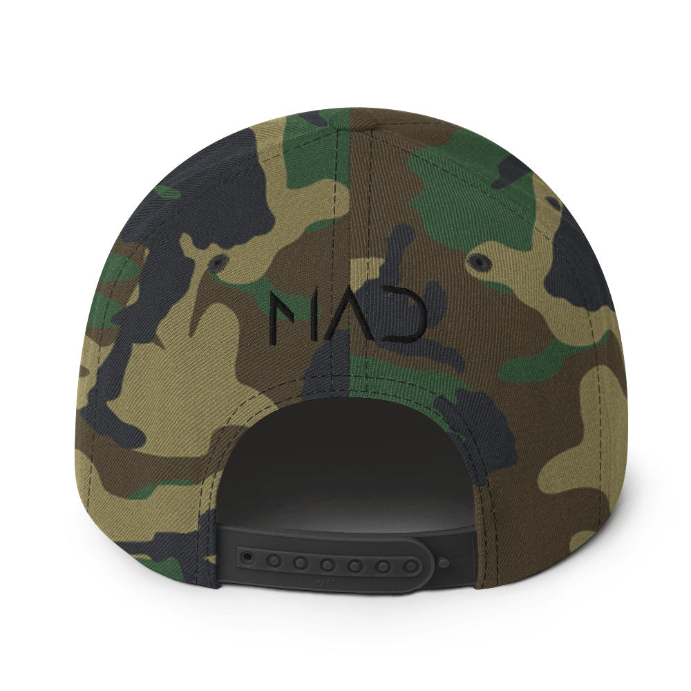M.A.D Apparel God First Camo Edition Snapback Rear View
