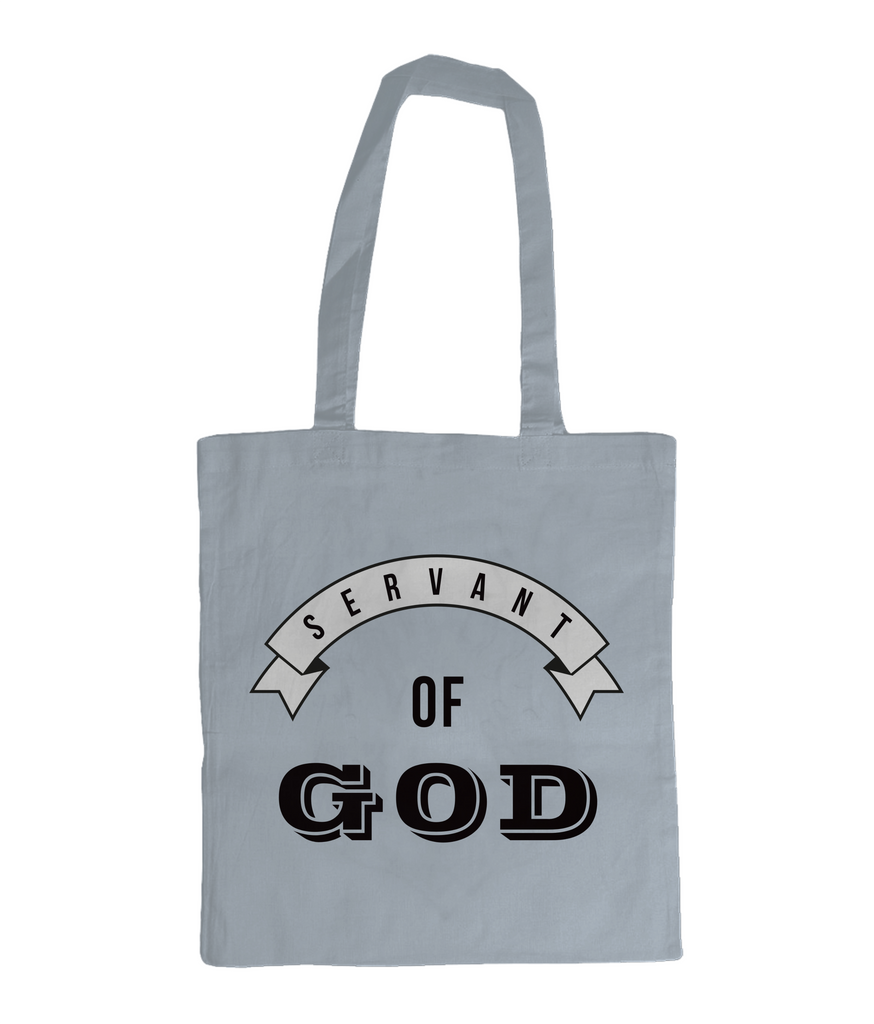 Christian Accessories Light Blue Servant of God Design Tote Bag