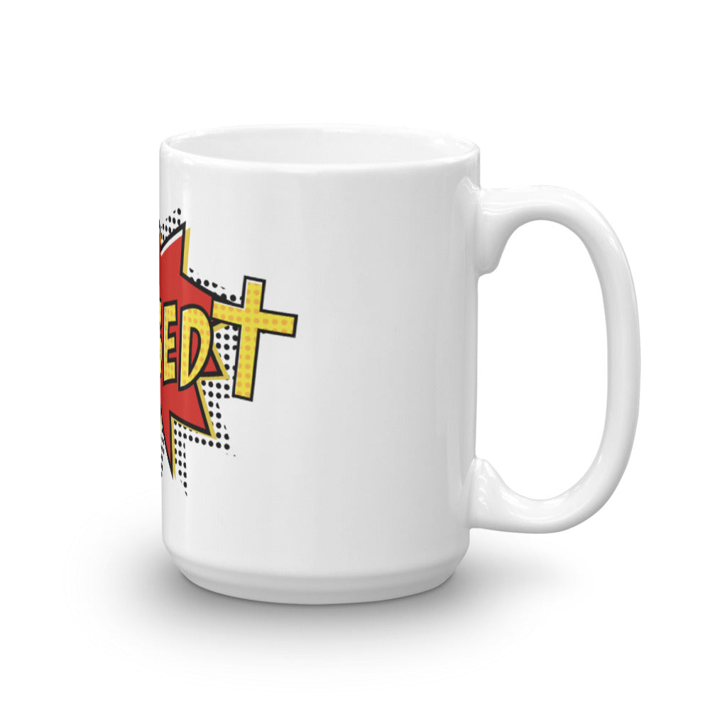 Christian Accessories Blessed Pop Art Design White Ceramic Mug
