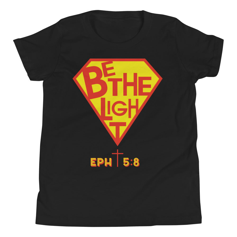 Christian Clothing Black Be The Light Design Youth T-shirt