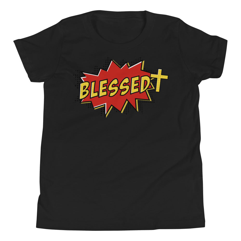 Christian Clothing Black Blessed Design Youth T-shirt