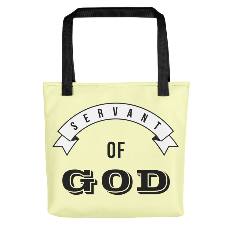 Christian Accessories Yellow Servant of God Tote Bag
