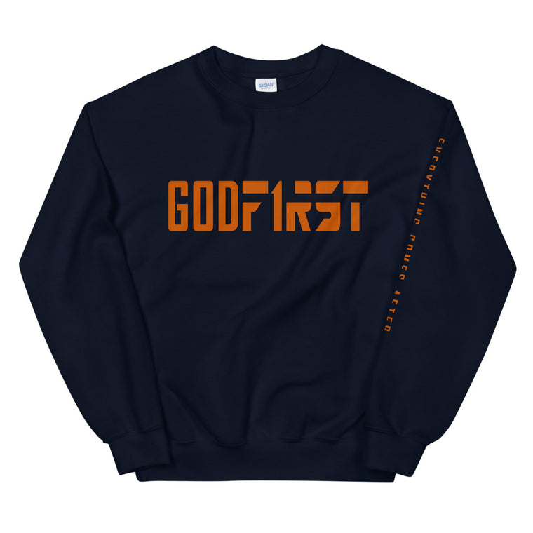 God First Deep Blue Fall Sweatshirt