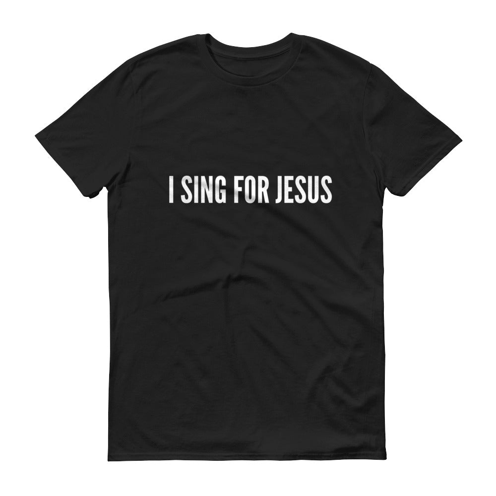 Christian Tees Black With I Sing For Jesus Text In White