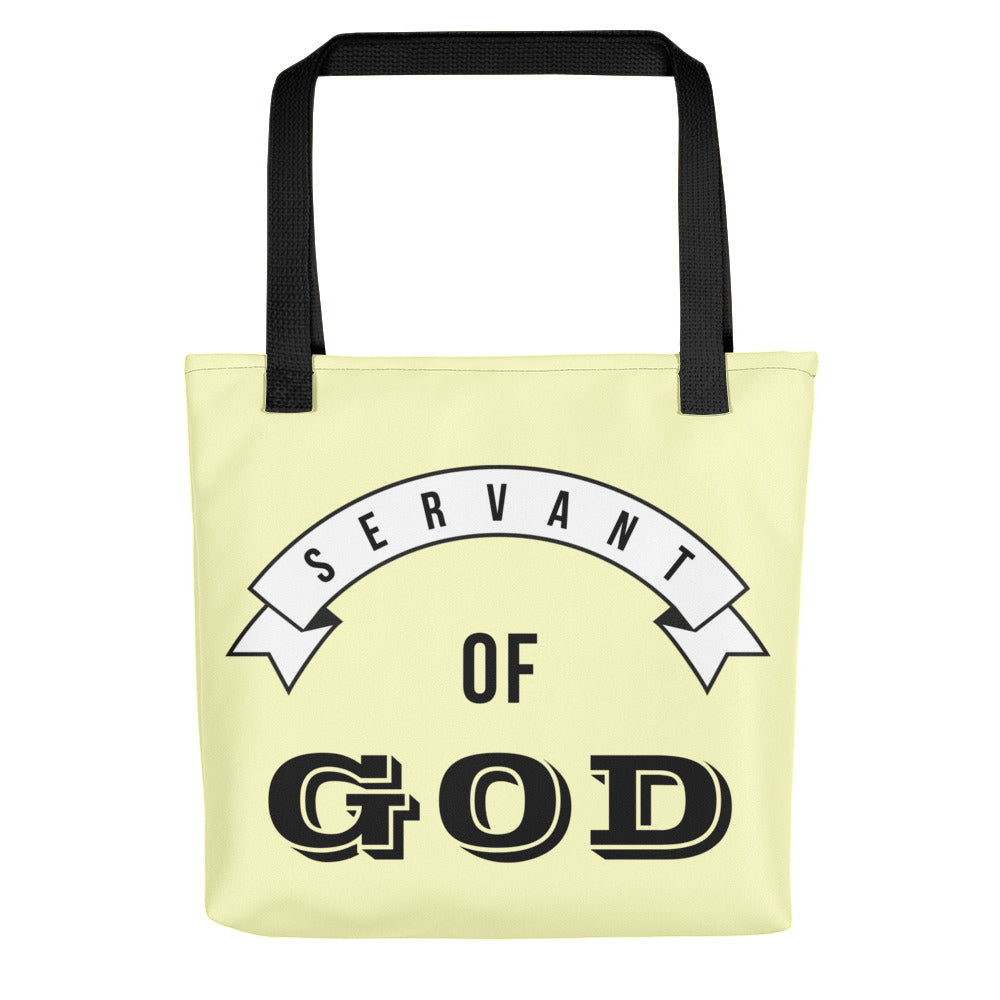 Christian Accessories Yellow Servant of God Tote Bag