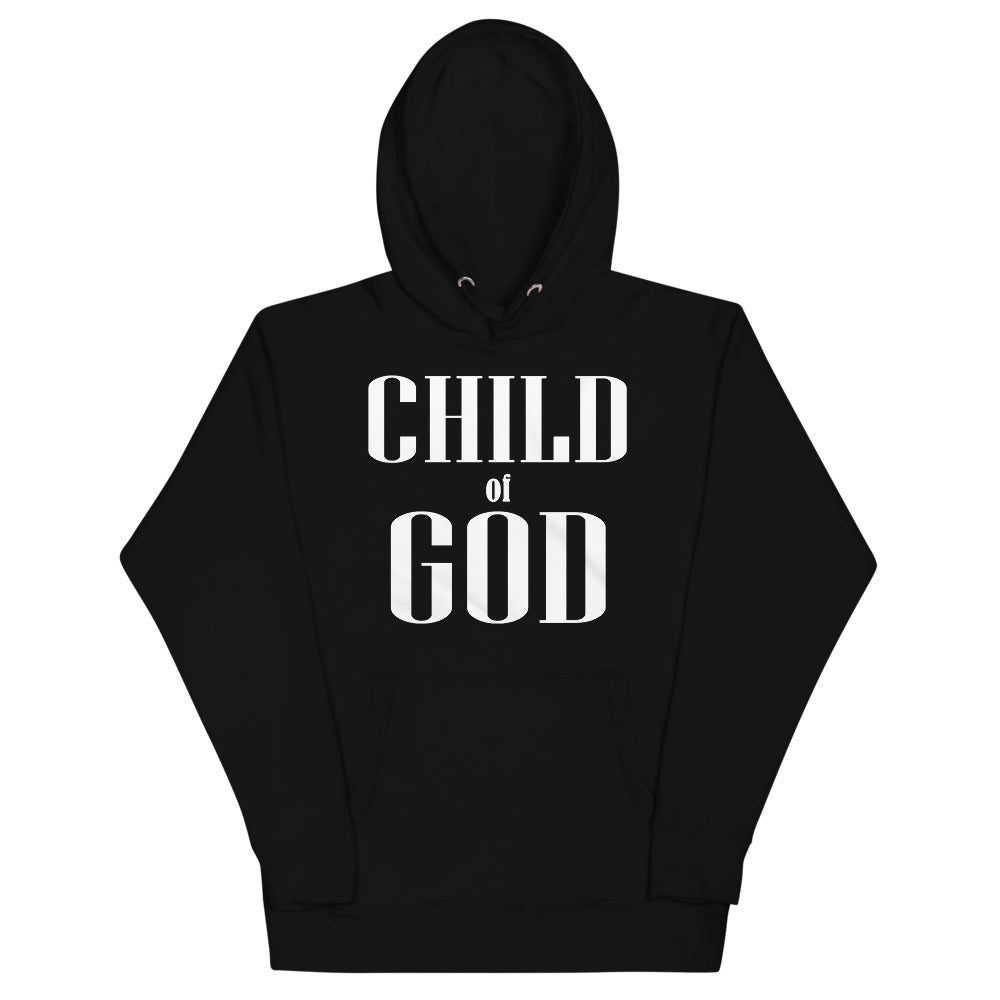 Christian Hoodies White with Black Child of God lettering to front and I am no longer a slave to fear on backChristian Hoodies Black with white Child of God lettering to front and I am no longer a slave to fear on back