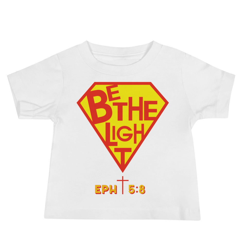 Christian Clothing White Be The Light Baby Tee