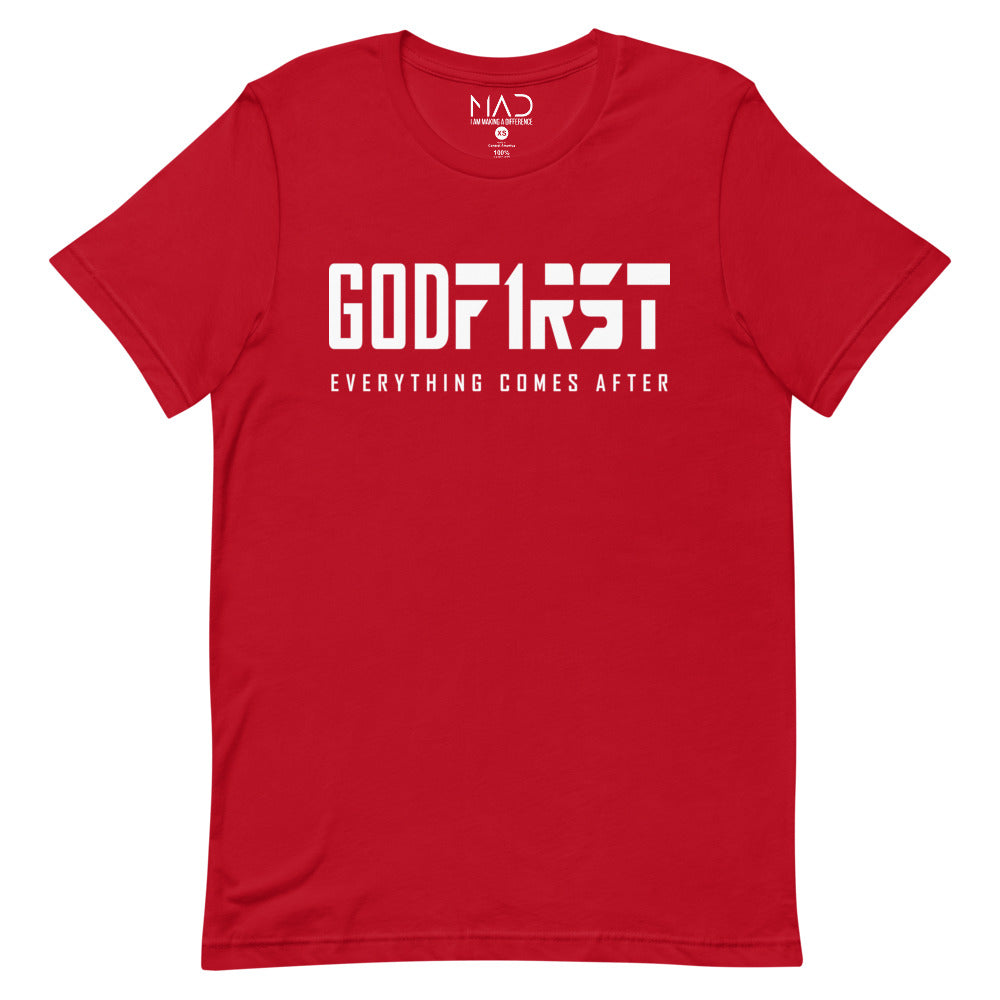 MAD Apparel God First T-shirt Red