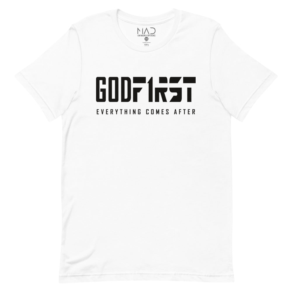 MAD Apparel God First T-shirt White